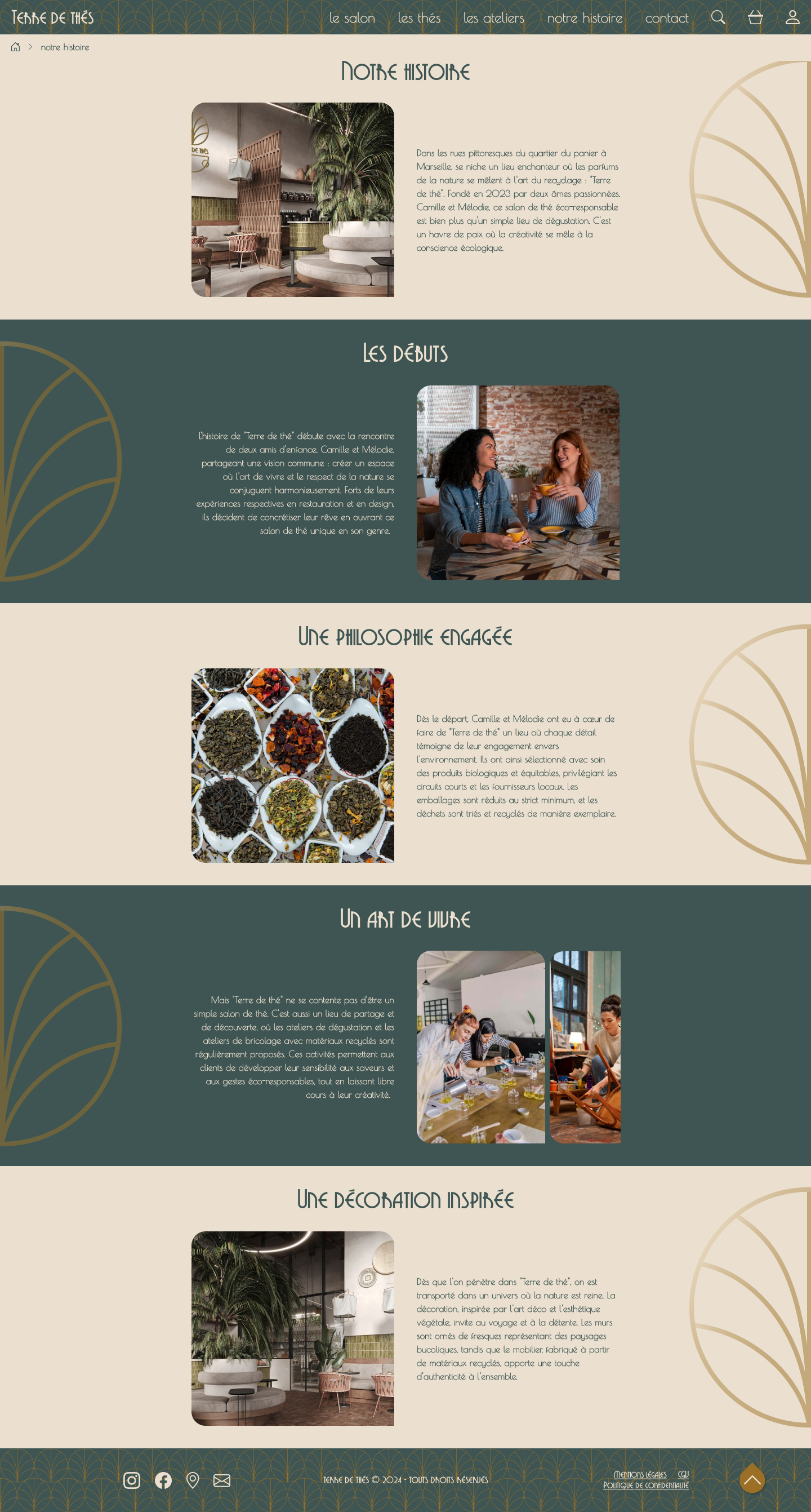 maquette site web page notre histoire version desktop