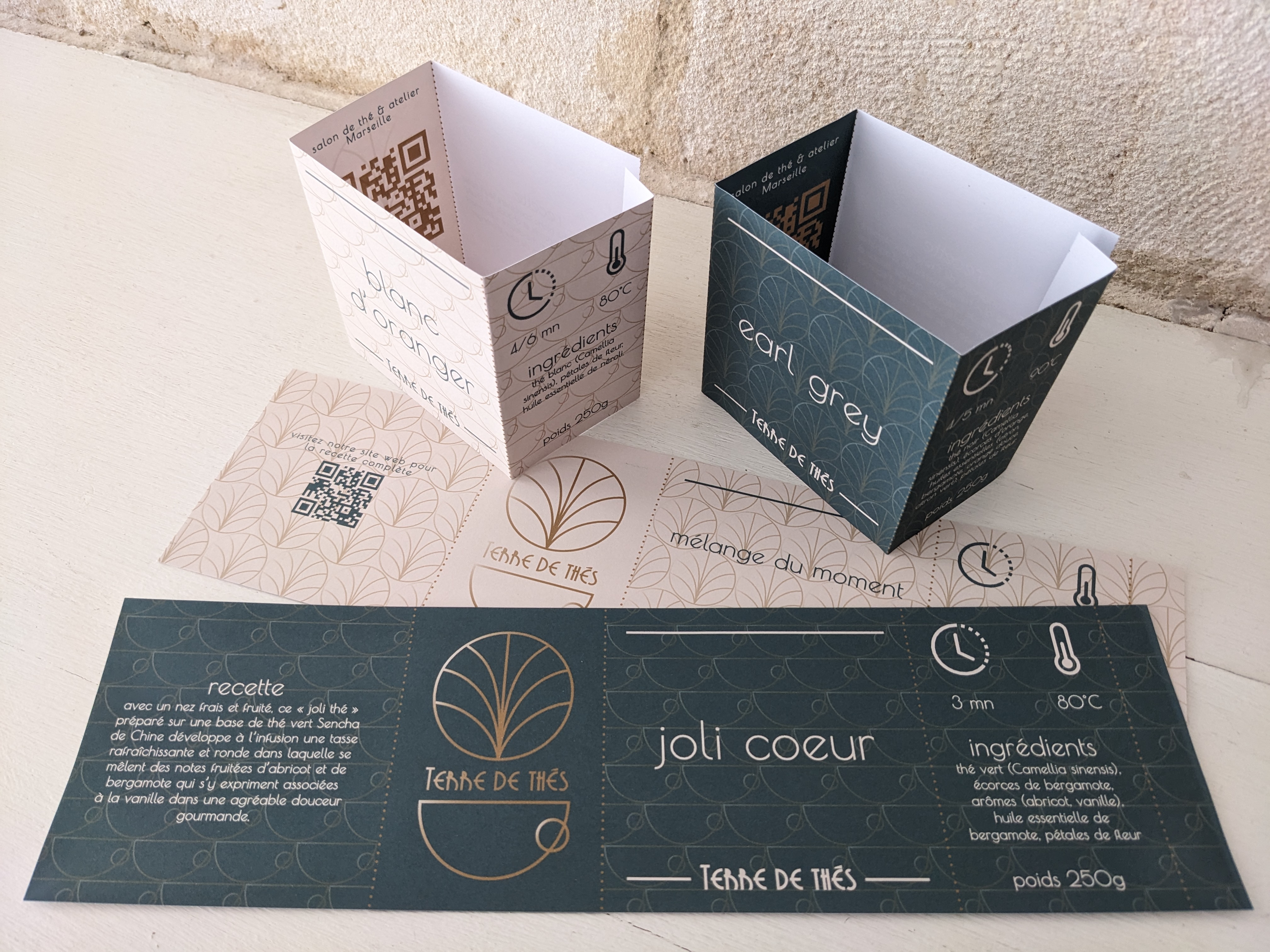 photo d'emballage poche de thé